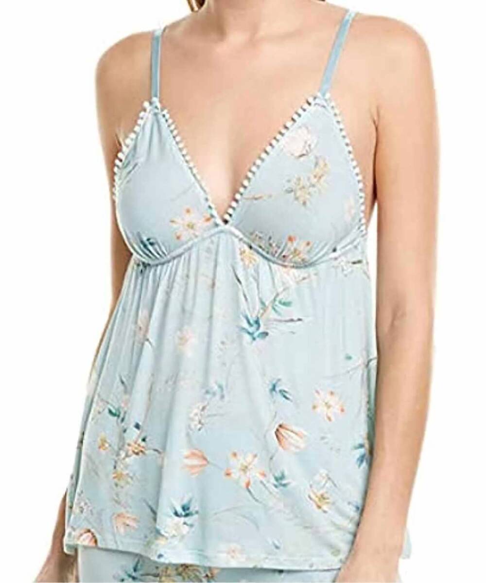 NEW FLORA NIKROOZ tinsley printed camisole in blue